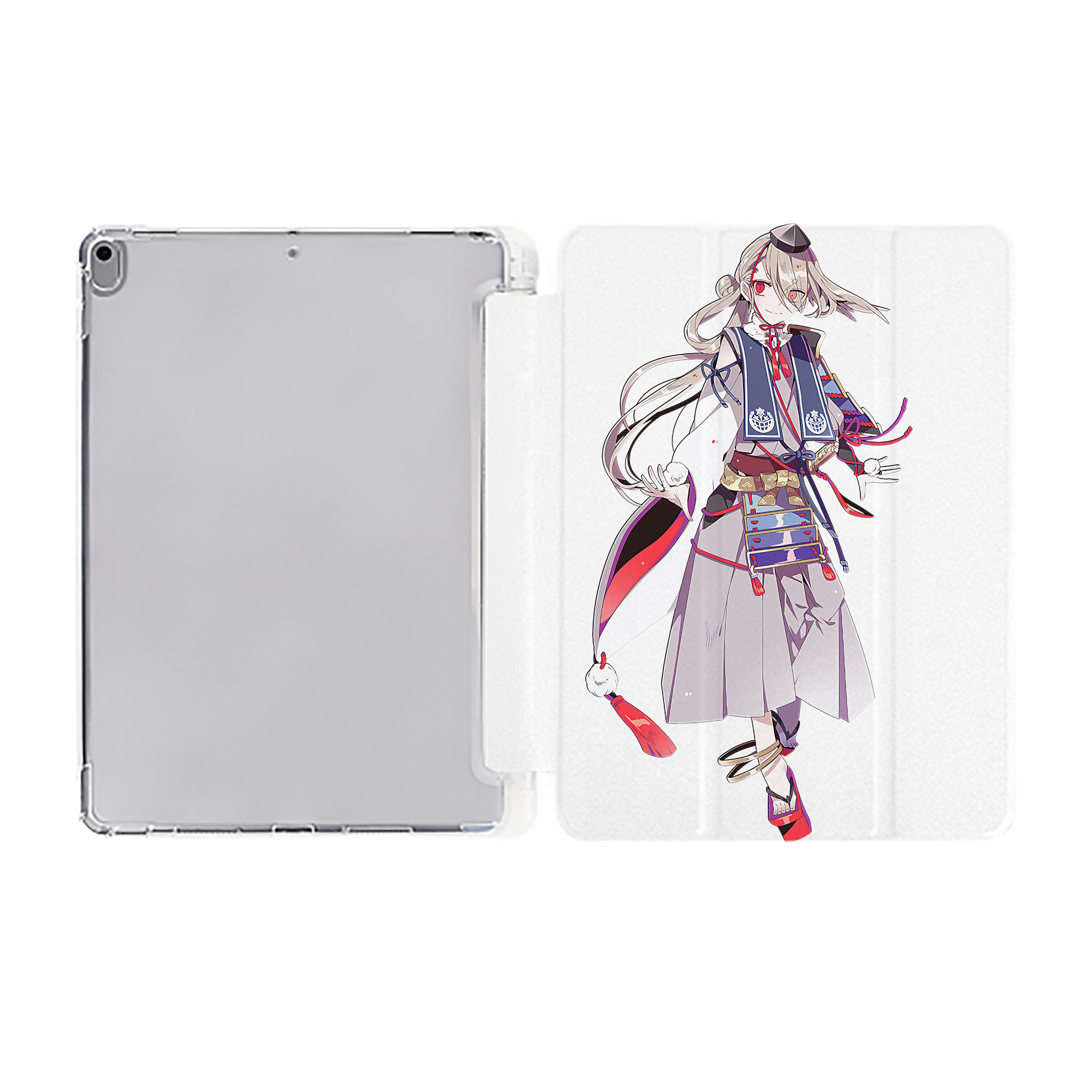 （画像用） 刀剣乱舞 Touken Ranbu IPad ケース ペン収納付き 三つ折りスタンド PUレザー×シリコン 対応機種9.5/10.5/10.9インチ